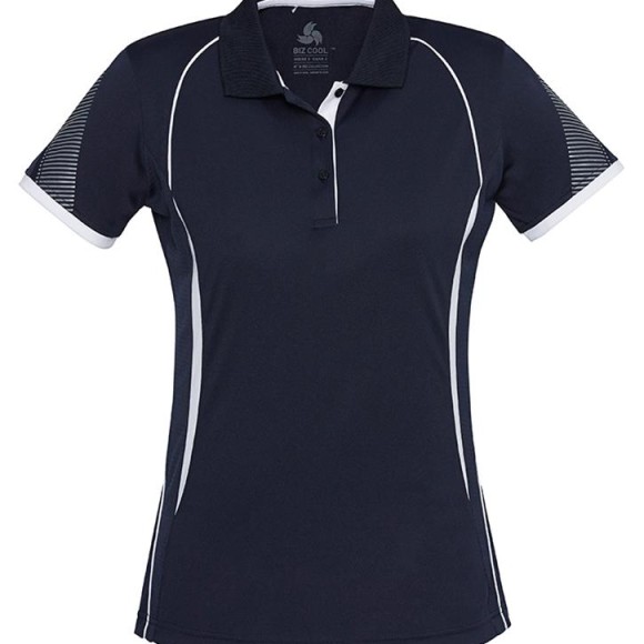 Ladies Polo Navy White